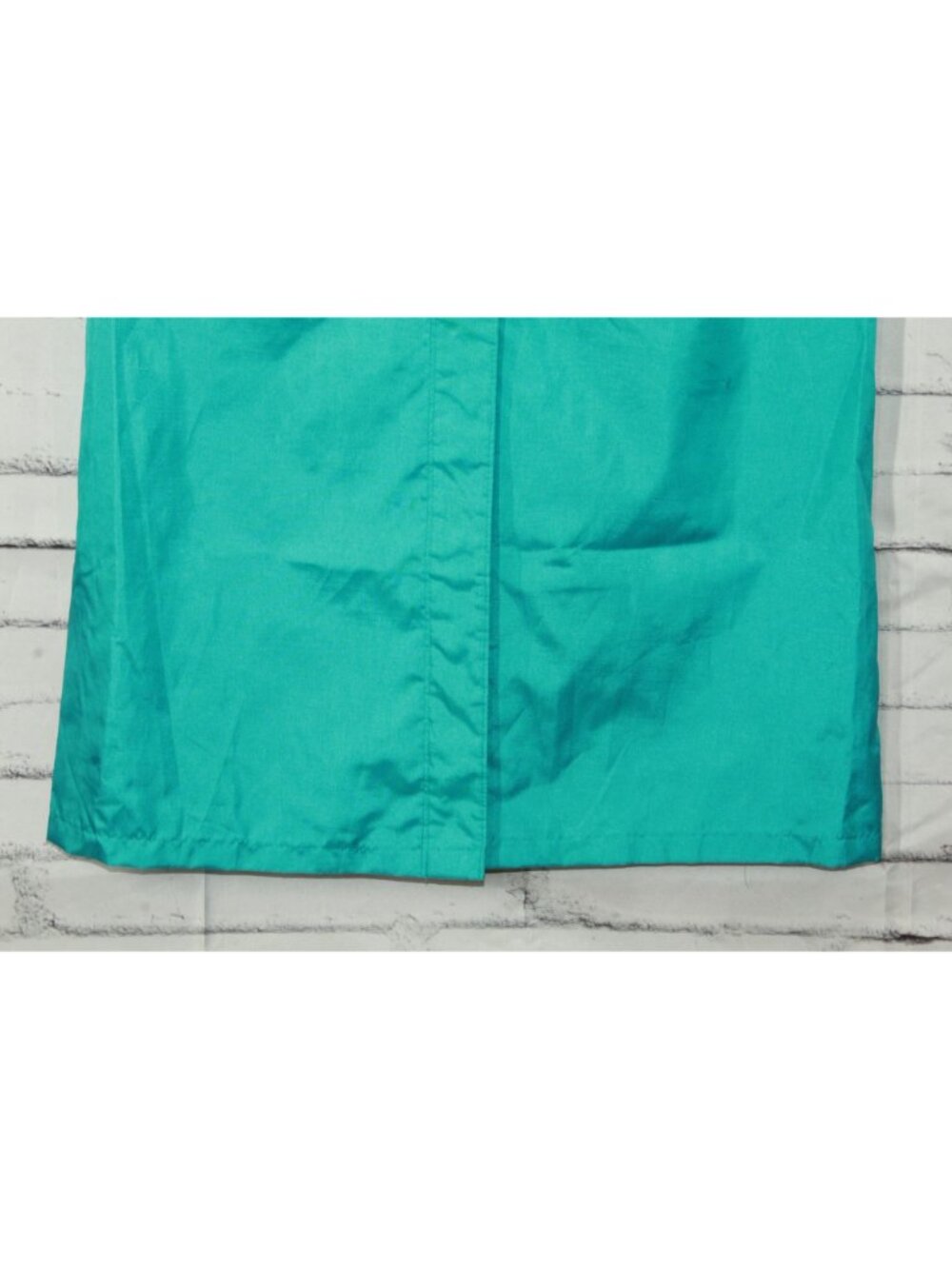 Vintage Alorna Long Lightweight Spring Trench Coat Teal Size 12 Pet - Picture 6 of 12